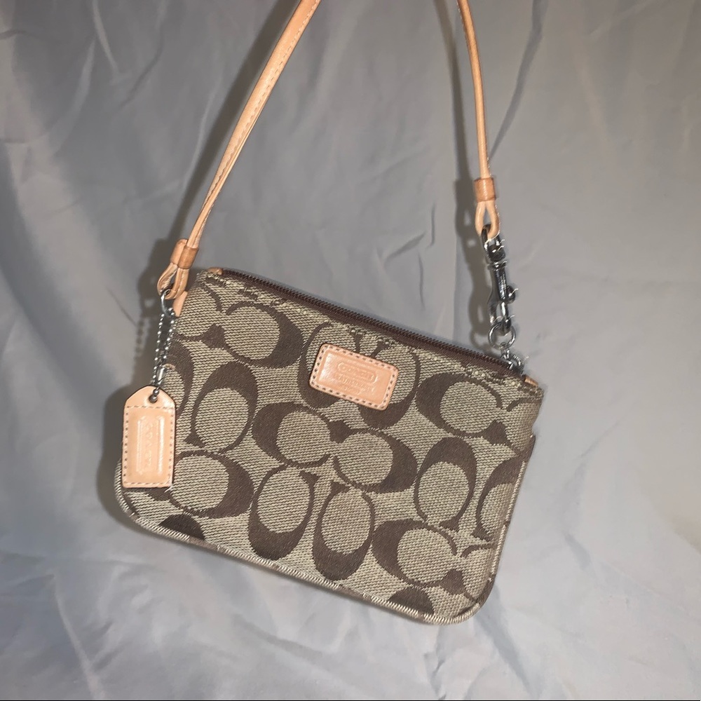 Coach Tan wristlet